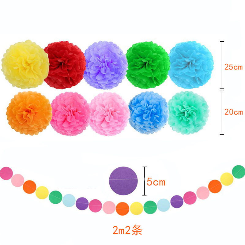 Paper Flower Ball Paper Fringe Set Colorful Fishtail Bunting Latte Art Party Hanging Flag Birthday Party Decoration Paper Flower Ball Paper Fringe Set Colorful Fishtail Bunting Latte Art Party Hanging Flag Birthday Party Decoration