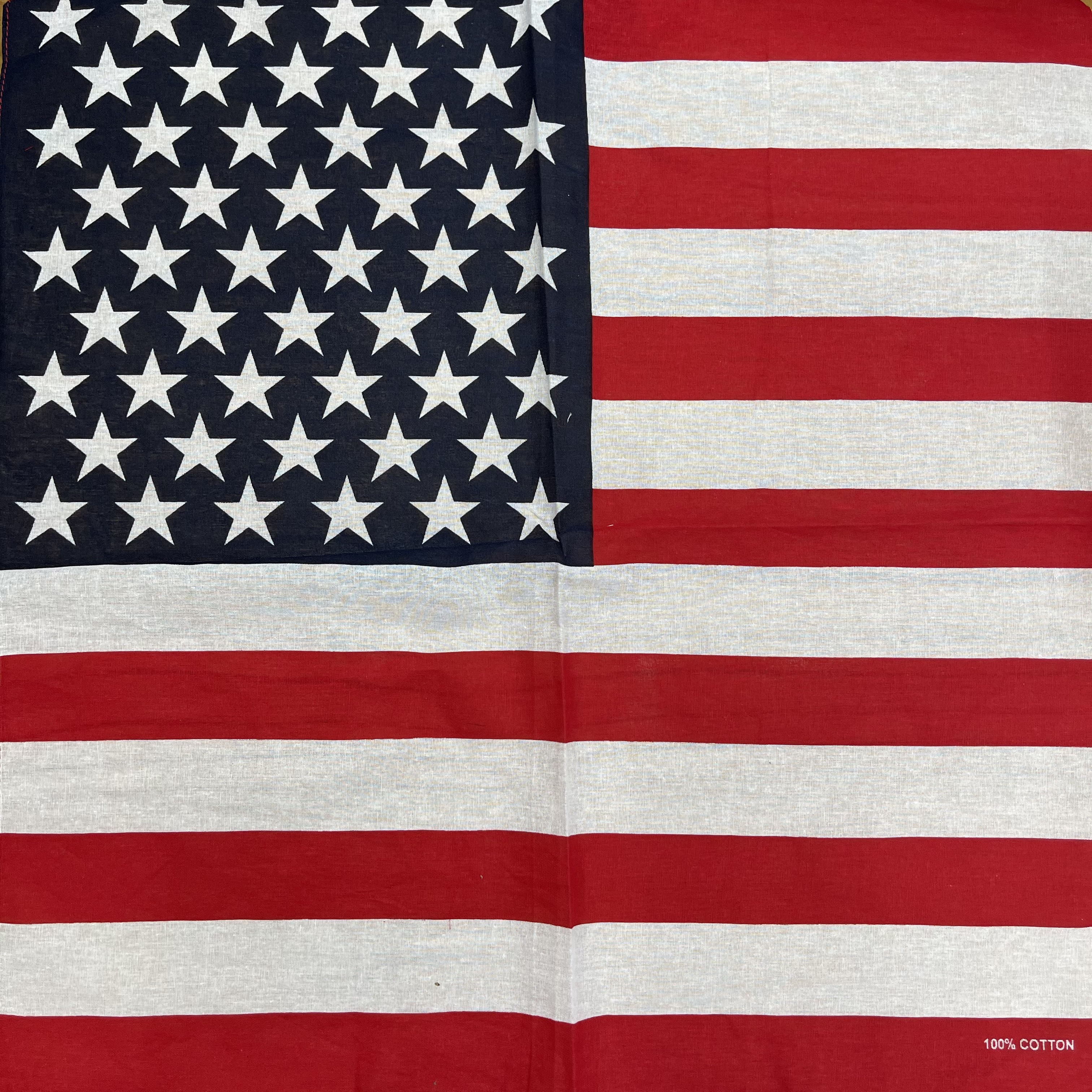 Cotton American Flag Square Scarf Pure Cotton Hiphop Bandana Trendy Outdoor Cycling Handkerchief Creative Handkerchief