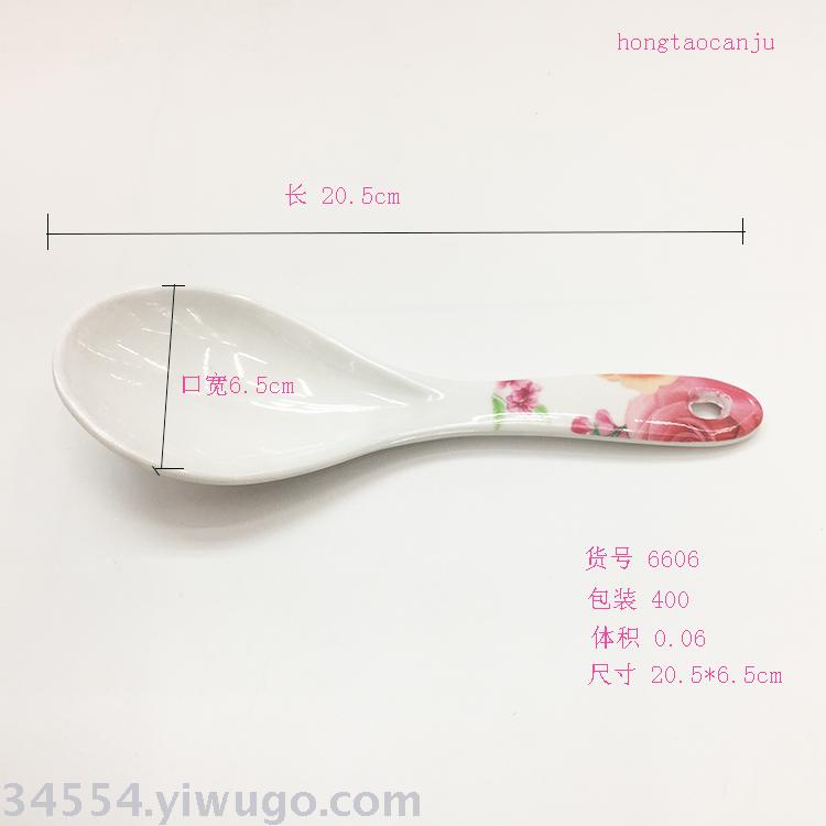 Hot amine soup ladle imitation porcelain rice ladle long handle soup ladle