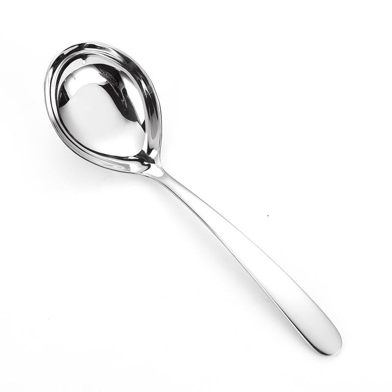 304 Stainless Steel Large Soup Ladle Thickened Household Public Spoon Restaurant Restaurant Spoon Serving Spoon Customizable