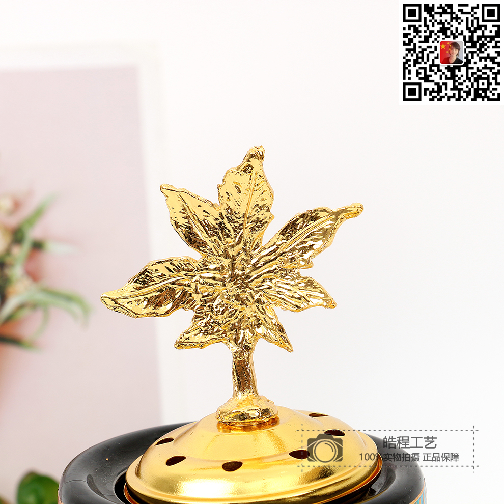 Creative Black Ceramic Metal Incense Burner Middle East Arab Exquisite Desktop Incense Burner Aroma Burner Buddha Front Offering Home