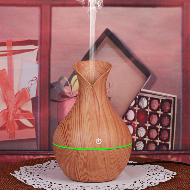 Wood Grain Humidifier Wood Grain Aroma Diffuser 5V Car Aroma Diffuser Small Vase Aroma Diffuser Cross-Border Hot Selling Gift Humidification