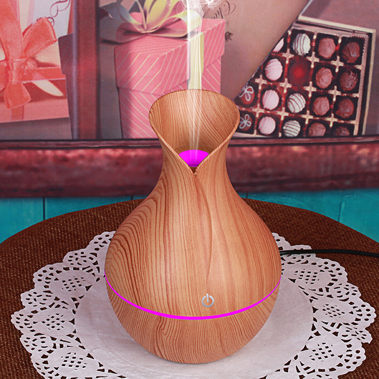 Wood Grain Humidifier Wood Grain Aroma Diffuser 5V Car Aroma Diffuser Small Vase Aroma Diffuser Cross-Border Hot Selling Gift Humidification