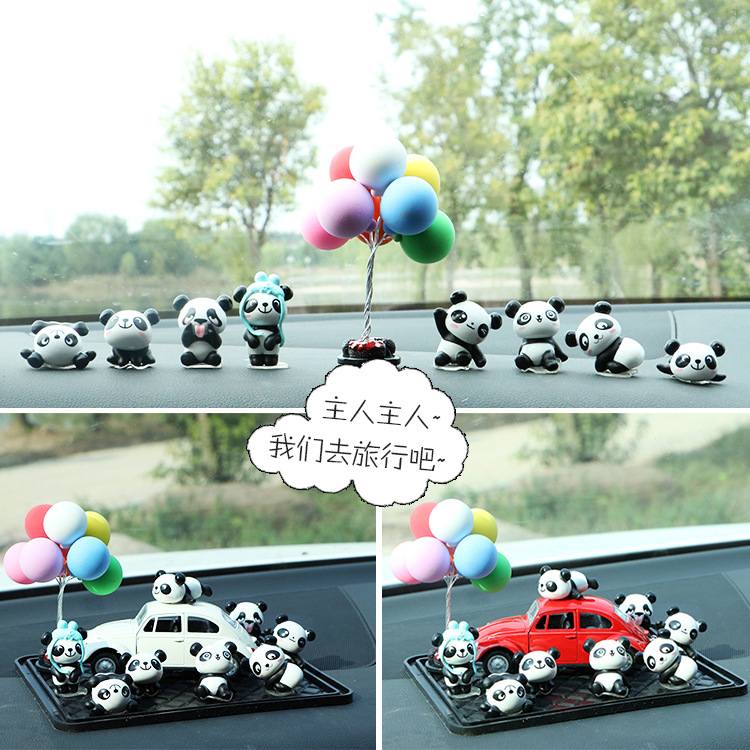 Creative Car Perfume Holder Cute Little Panda Car Interior Design Decoration Beautiful Lasting Aroma Car Interior Ornament
