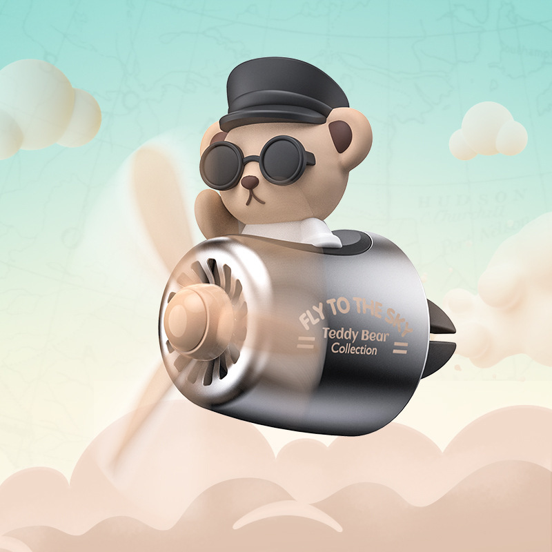 Harco Bear Airplane Car Aroma Cartoon Creative Teddy Bear Pilot Ointment Automobile Vent Perfume