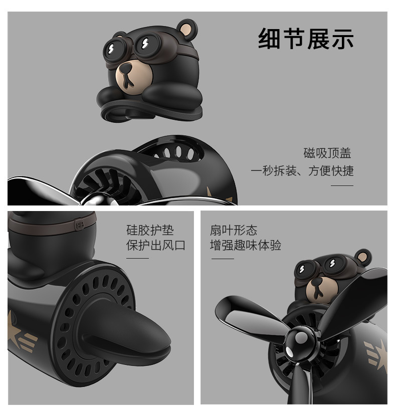 Harco Bear Airplane Car Aroma Cartoon Creative Teddy Bear Pilot Ointment Automobile Vent Perfume Harco Bear Airplane Car Aroma Cartoon Creative Teddy Bear Pilot Ointment Automobile Vent Perfume