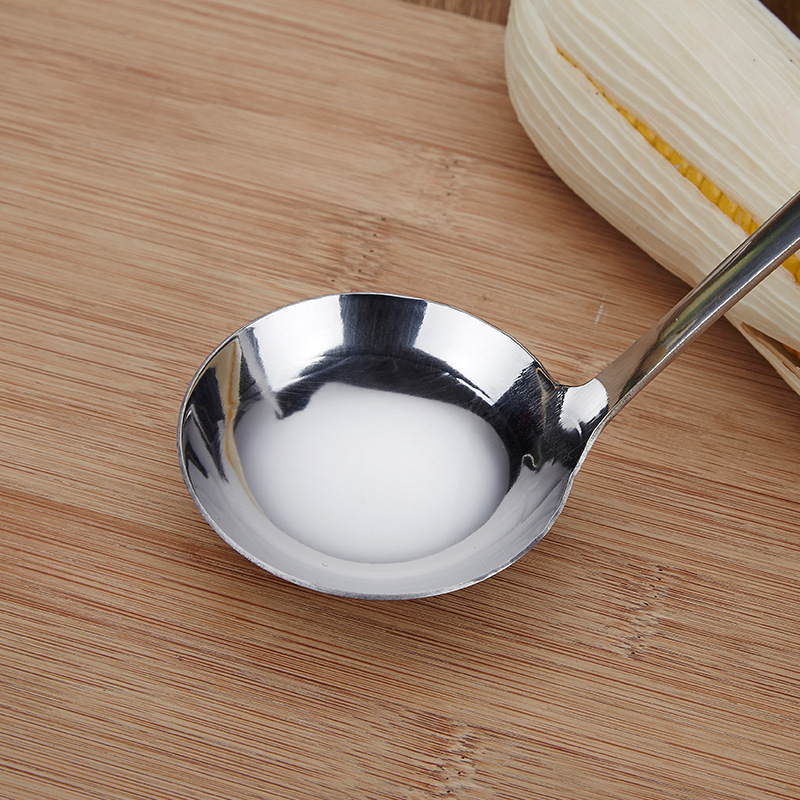 Stainless Steel Soup Ladle 6 Points 7 Points Hot Pot Spoon Extended Handle Soup Ladle Leaf Drops Colander Kitchen Home Hotel Supplies