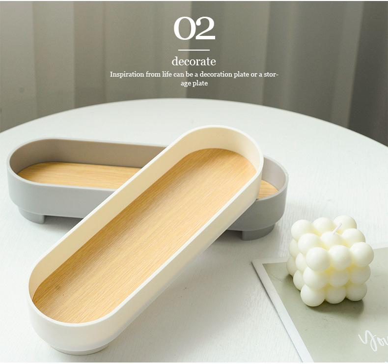 INS Tray Aroma Sundries Cosmetic Storage Tray Desktop Finishing Box Shoe Cabinet Home Nordic Display Base Support