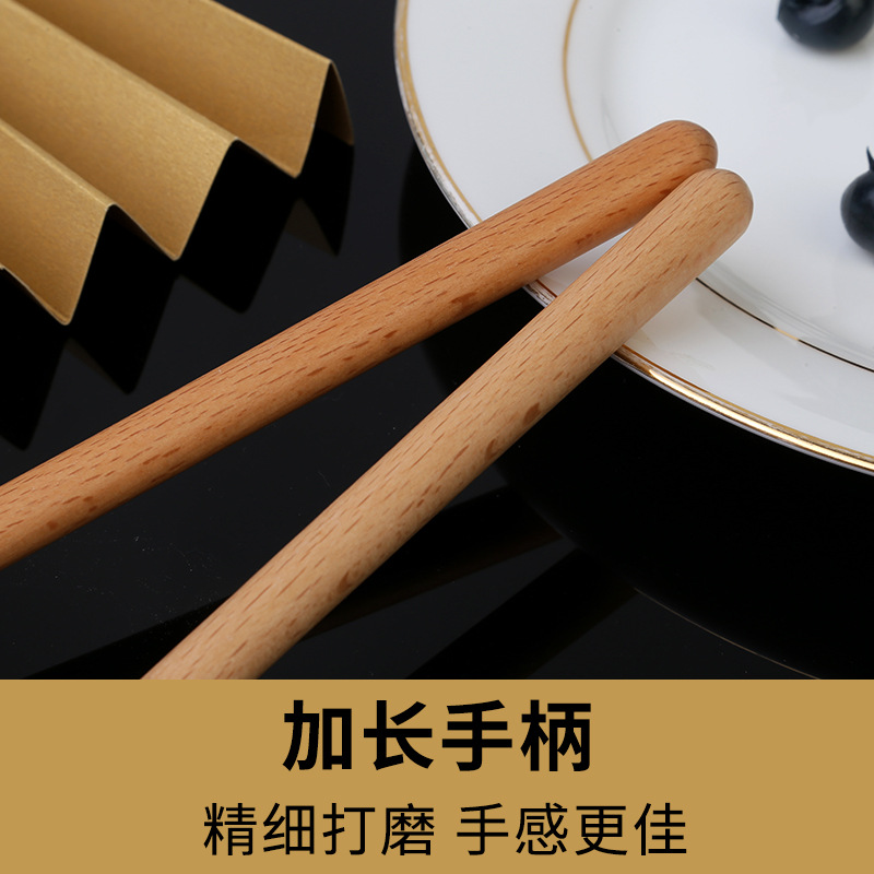 304 Stainless Steel Soup Ladle Colander Household Restaurant Creative Wooden Handle Hot Pot Spoon Mini Japanese Noodles Spoon Cooking Spoon