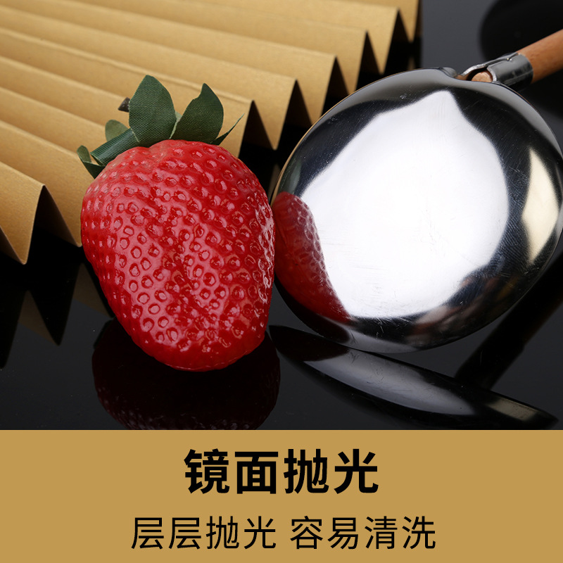 304 Stainless Steel Soup Ladle Colander Household Restaurant Creative Wooden Handle Hot Pot Spoon Mini Japanese Noodles Spoon Cooking Spoon