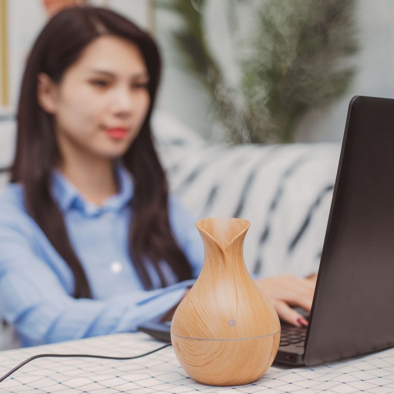 Vase Wood Grain Humidifier Electroplating Crack Wood Grain Aroma Diffuser