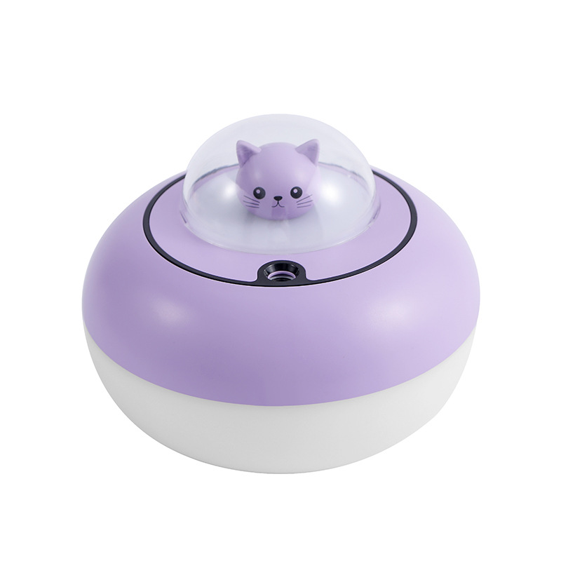 2021 Cute Cat Humidifier Atmosphere Night Light Air Purifier Car Aroma Diffuser Oval Humidifier