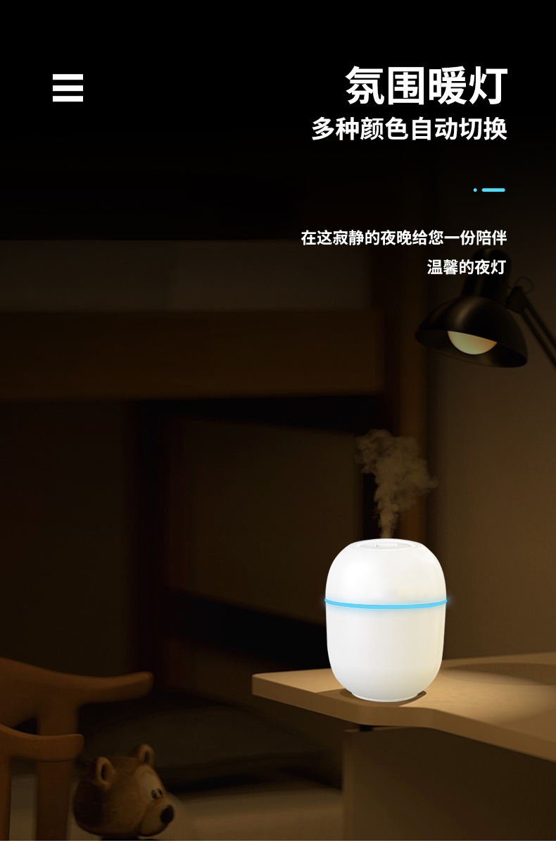 Creative Gift Small Humidifier Heavy Fog Home Office Desk Surface Panel Aroma Diffuser Car Spray Custom Logo Creative Gift Small Humidifier Heavy Fog Home Office Desk Surface Panel Aroma Diffuser Car Spray Custom Logo
