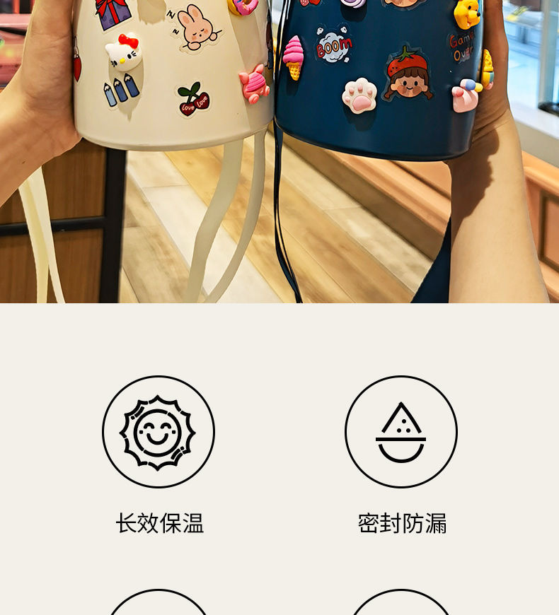 New 304 Stainless Steel Large Capacity Big Belly Cup with Rope Handle Outdoor Portable Thermal Insulation Kettle Cartoon Straw Water Bottle New 304 Stainless Steel Large Capacity Big Belly Cup with Rope Handle Outdoor Portable Thermal Insulation Kettle Cartoon Straw Water Bottle