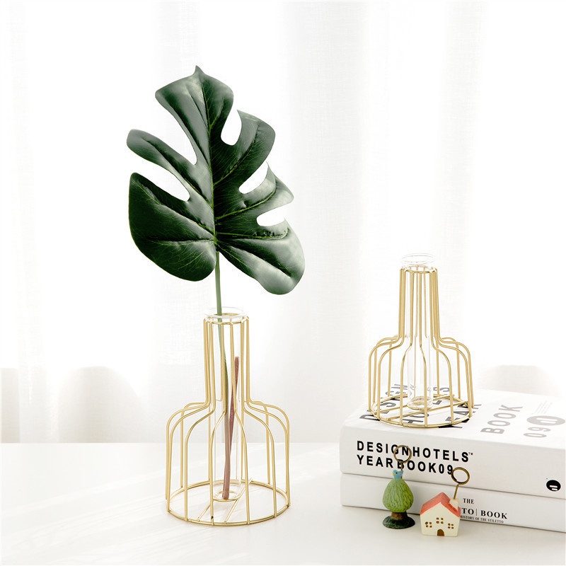 Nordic Style Vase Decoration Living Room Flower Arrangement Creative Hydroponics Plant Rose Green Radish Water Fresh Glass Bottle