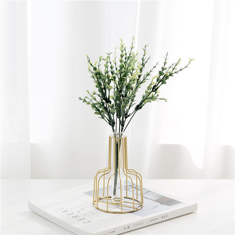 Nordic Style Vase Decoration Living Room Flower Arrangement Creative Hydroponics Plant Rose Green Radish Water Fresh Glass Bottle