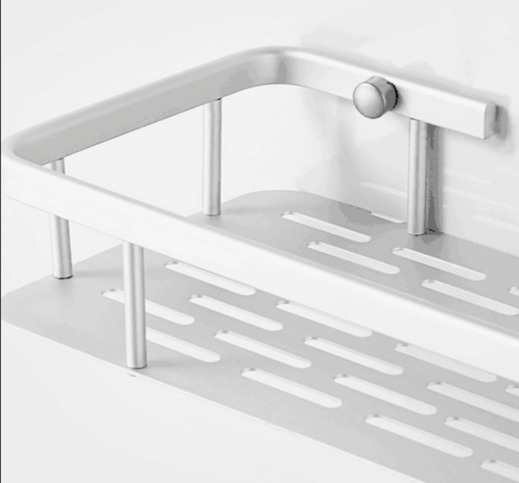 Storage Rack Alumimum Single-Layer Bathroom Tray Rectangular Storage Rack Shower Gel Frame Cosmetics Shelf Storage Rack Alumimum Single-Layer Bathroom Tray Rectangular Storage Rack Shower Gel Frame Cosmetics Shelf