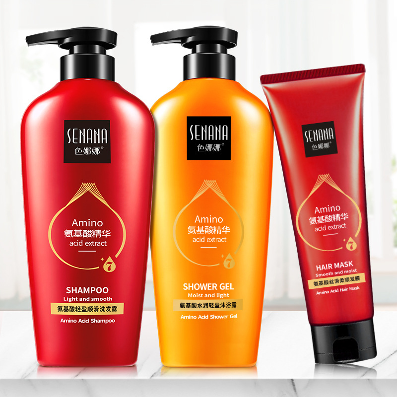 Distribution Combination Color Nana Amino Acid Series Shampoo + Shower Gel + Hair Mask