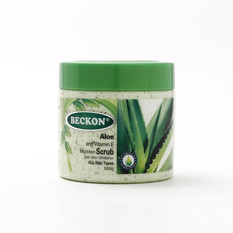 Beckon Aloe Body Scrub Cream Scrub Shower Gel Remove Body Dead Skin Silky Skin 500G