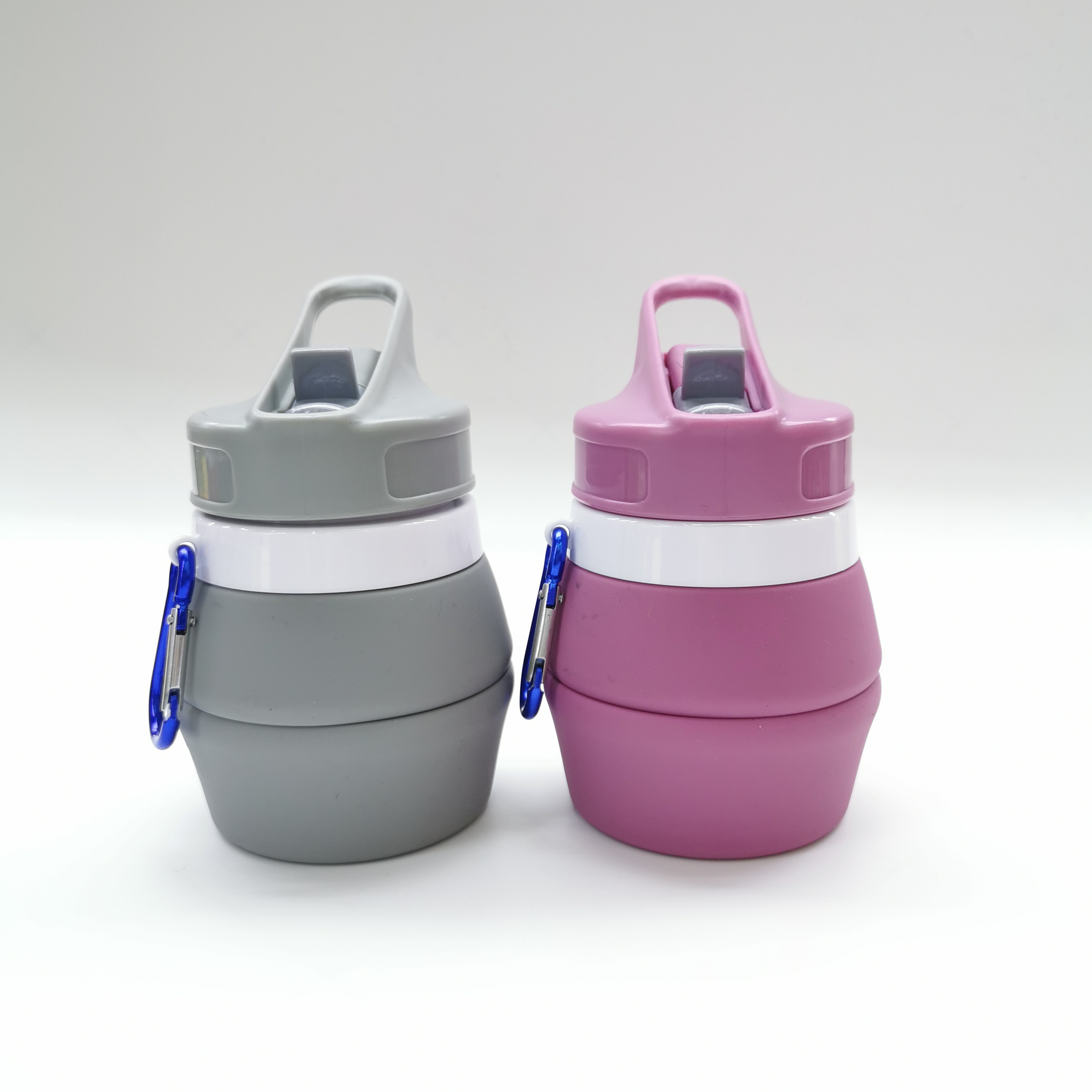 Silicone Outdoor Sports Bottle Portable Folding Bottle Straw Silicone Outdoor Sports Bottle Portable Folding Bottle Straw