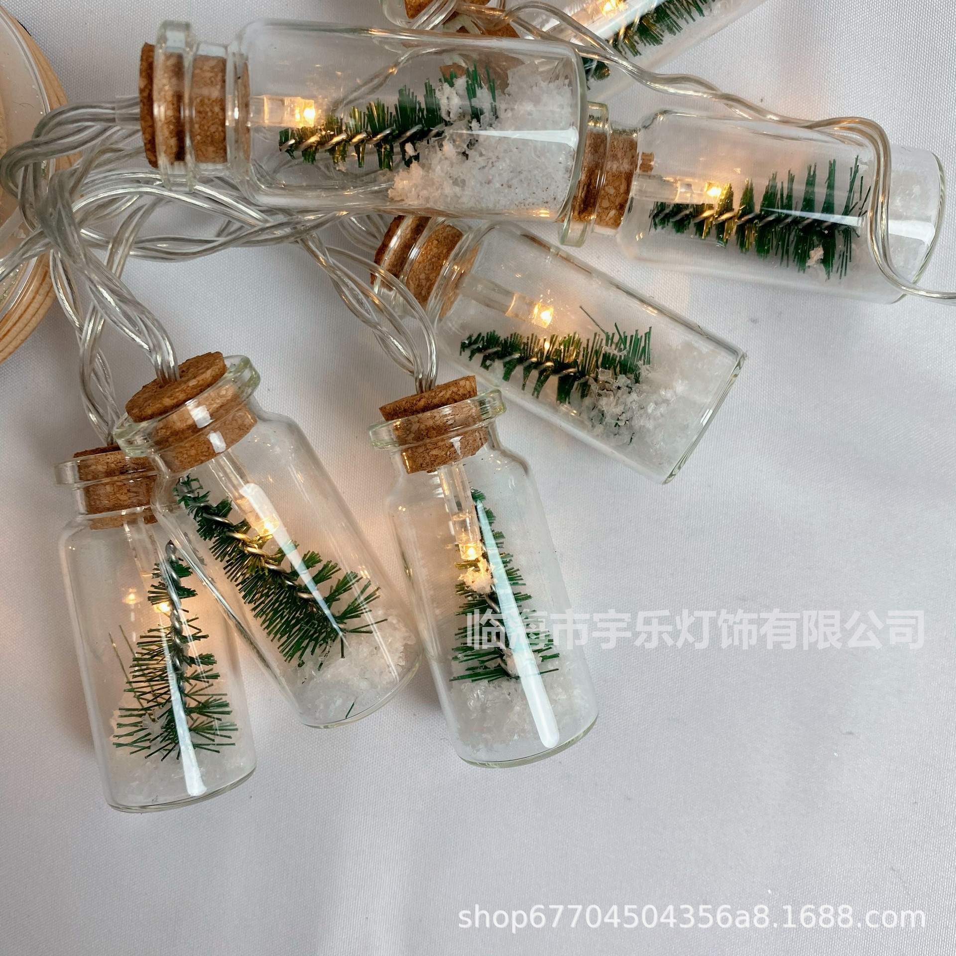 Cross-Border LED Lighting Chain Amazon Hot Wishing Bottle Holiday Lighting Christmas Party Room Colored Lights Decoration