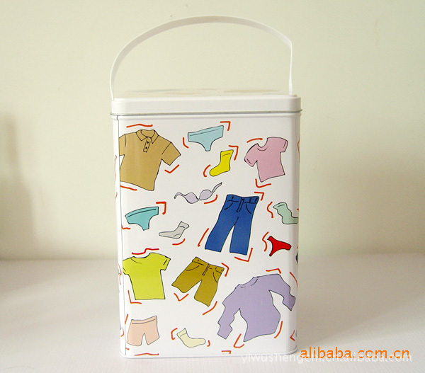 Washing Machine Shape Anti-Rust Washing Powder Can Tinplate Sundries Storage Tank Square Tinplate Ash Container