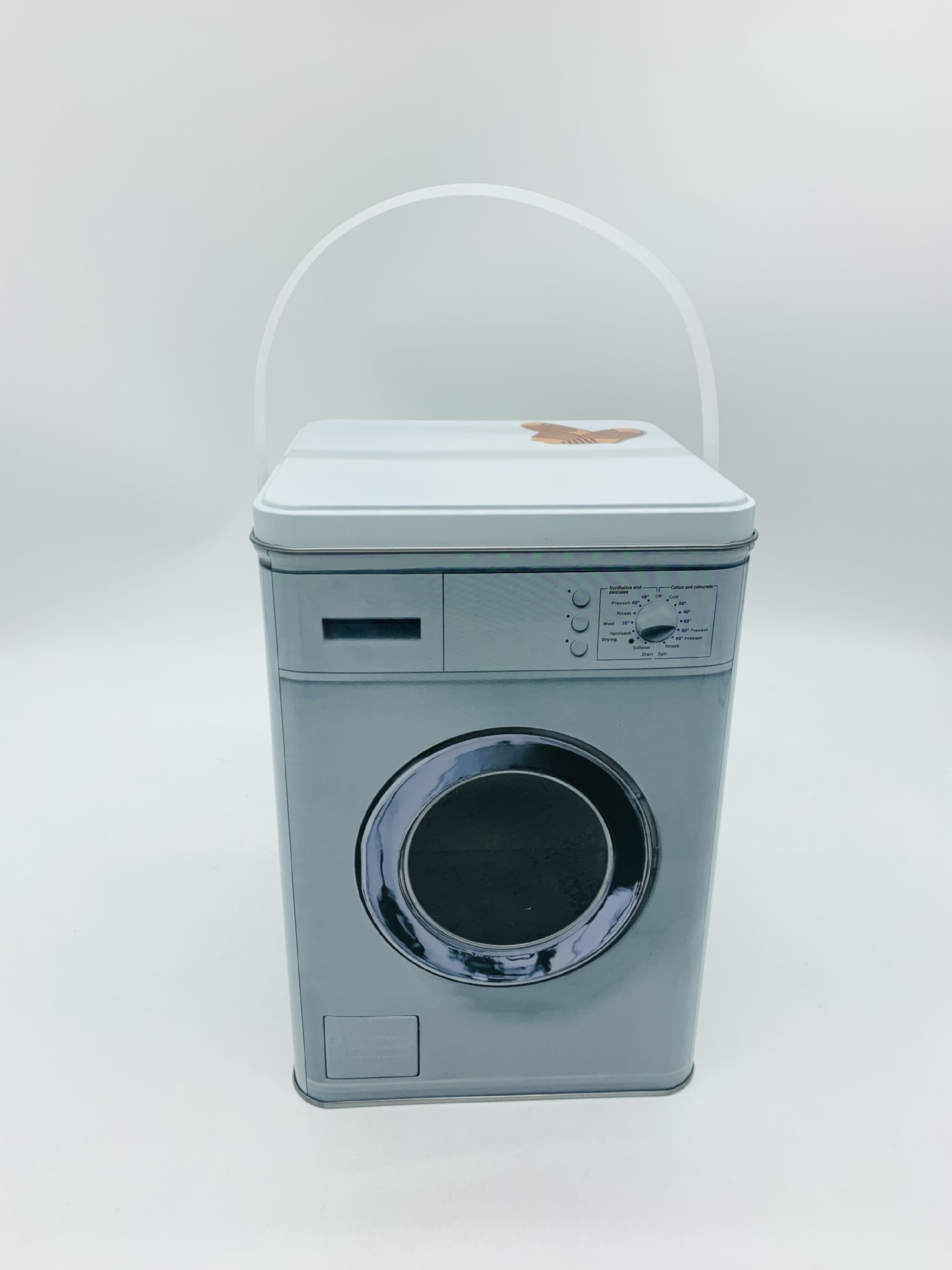 Washing Machine Shape Anti-Rust Washing Powder Can Tinplate Sundries Storage Tank Square Tinplate Ash Container