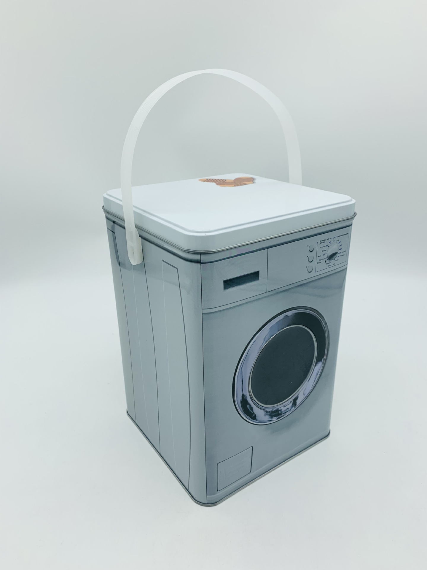 Washing Machine Shape Anti-Rust Washing Powder Can Tinplate Sundries Storage Tank Square Tinplate Ash Container