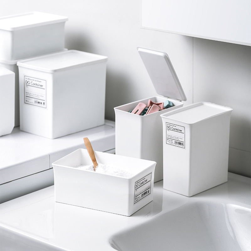 2806 Household Lotion Storage Box Laundry Condensate Bead Washing Powder Substitution Box Gadget Storage Organize Box Dustproof with Cover