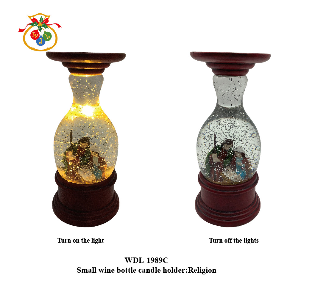 WDL-1989 Small Wine Bottle Candlestick Home Decoration Led Night Light Holiday Gift WDL-1989 Small Wine Bottle Candlestick Home Decoration Led Night Light Holiday Gift