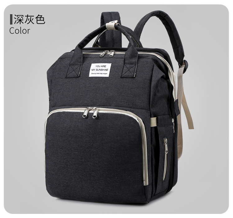Cross-Border New Arrival Foldable Sleeping Mummy Bag Multifunctional Baby Bag Mother Bag Feeding Bottle Backpack Diaper Backpack Cross-Border New Arrival Foldable Sleeping Mummy Bag Multifunctional Baby Bag Mother Bag Feeding Bottle Backpack Diaper Backpack