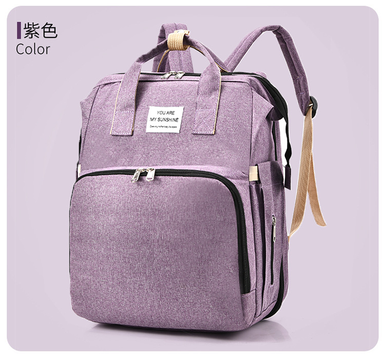 Cross-Border New Arrival Foldable Sleeping Mummy Bag Multifunctional Baby Bag Mother Bag Feeding Bottle Backpack Diaper Backpack Cross-Border New Arrival Foldable Sleeping Mummy Bag Multifunctional Baby Bag Mother Bag Feeding Bottle Backpack Diaper Backpack
