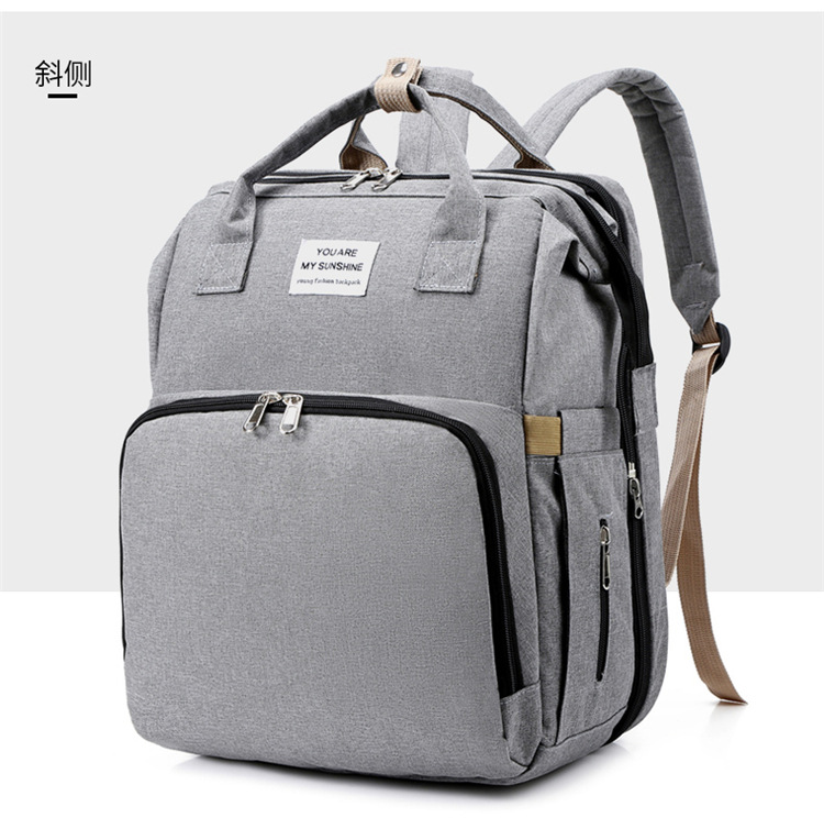 Cross-Border New Arrival Foldable Sleeping Mummy Bag Multifunctional Baby Bag Mother Bag Feeding Bottle Backpack Diaper Backpack Cross-Border New Arrival Foldable Sleeping Mummy Bag Multifunctional Baby Bag Mother Bag Feeding Bottle Backpack Diaper Backpack