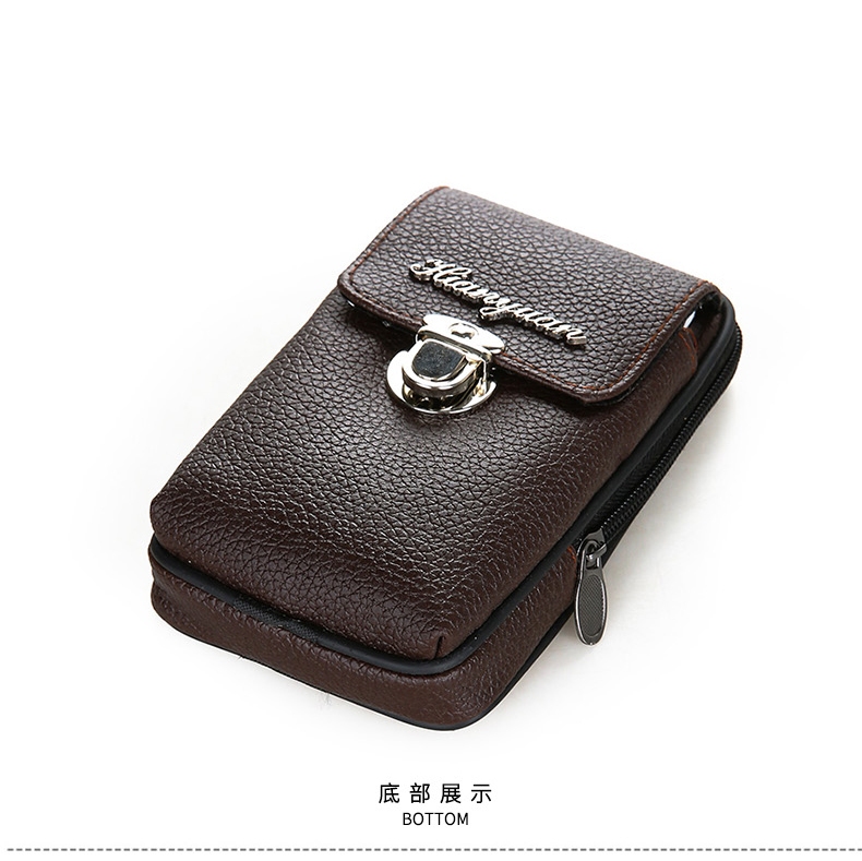 Belt Wallet Men's Bag Layer Belt Waist Bag Mini Coin Head Key Card Bag Storage Bag Small Key Bag