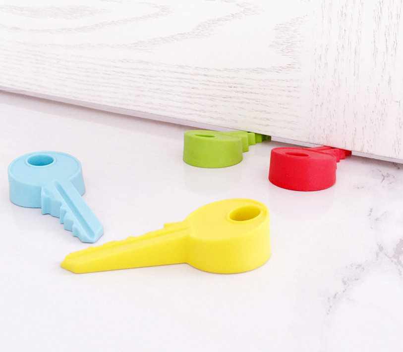 Creative Silicone Key Style Door Stop Children Anti-Clamp Hand Thickened Door Card Door Stopper Door Stop Door Stop