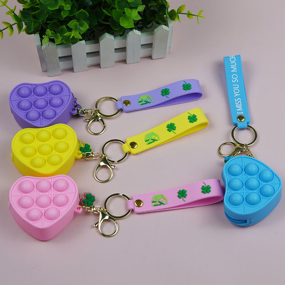 Rainbow Mini Silicone Mouse Killer Pioneer Coin Purse Coin Bag Card Holder Earphone Bag Cute Decompression Key Case