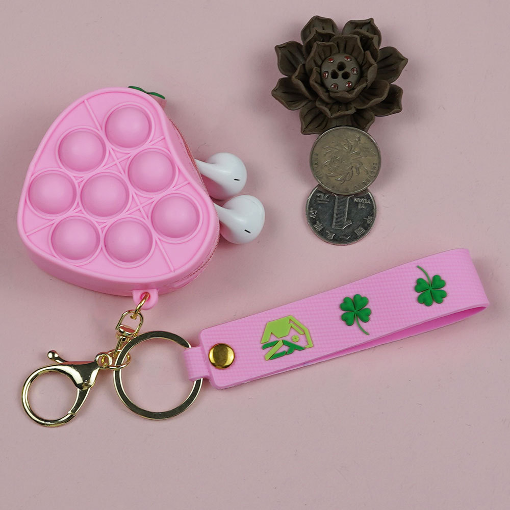 Rainbow Mini Silicone Mouse Killer Pioneer Coin Purse Coin Bag Card Holder Earphone Bag Cute Decompression Key Case