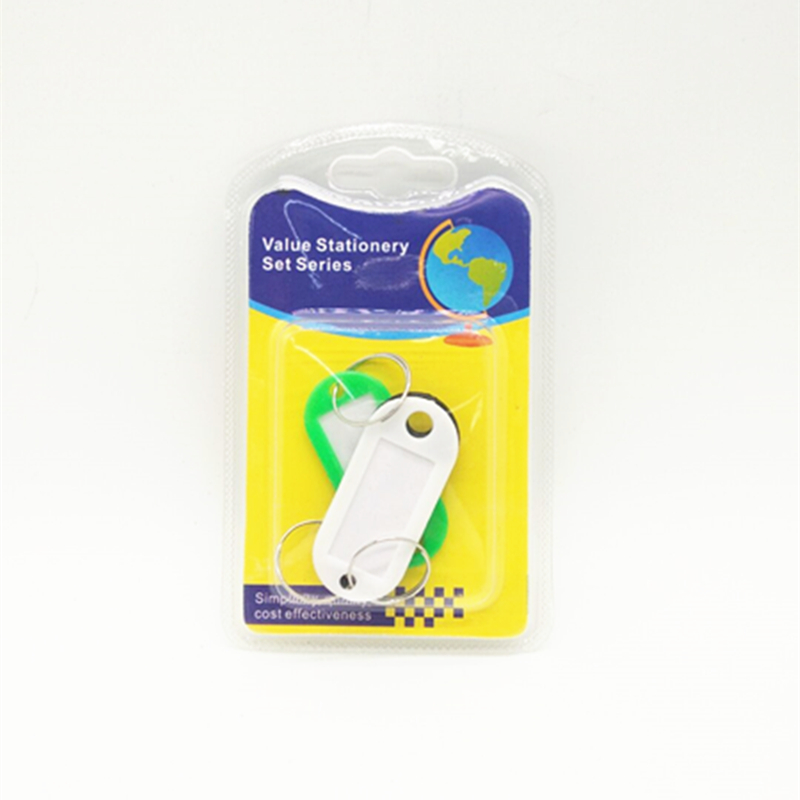 New round plastic key card key ring big circle storage key