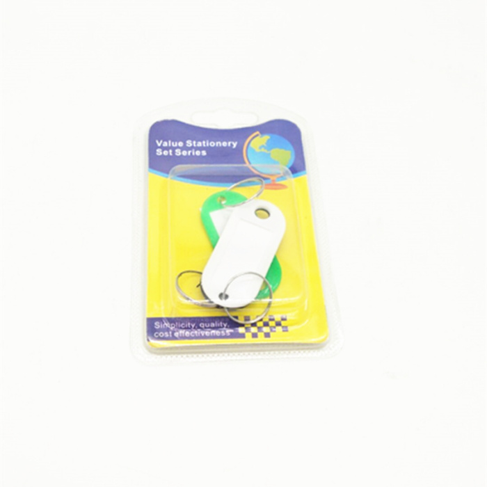 New round plastic key card key ring big circle storage key