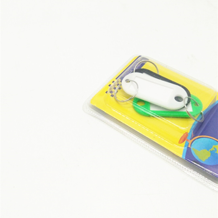 New round plastic key card key ring big circle storage key