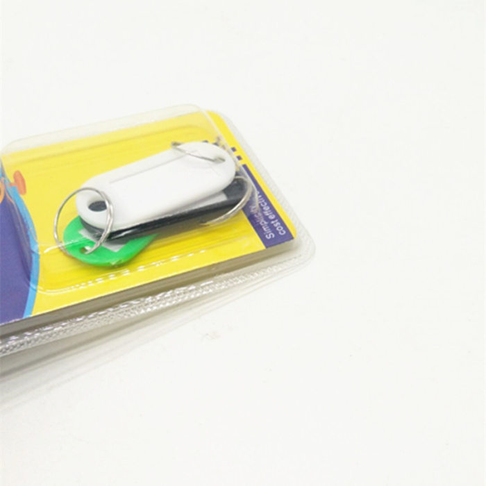 New round plastic key card key ring big circle storage key