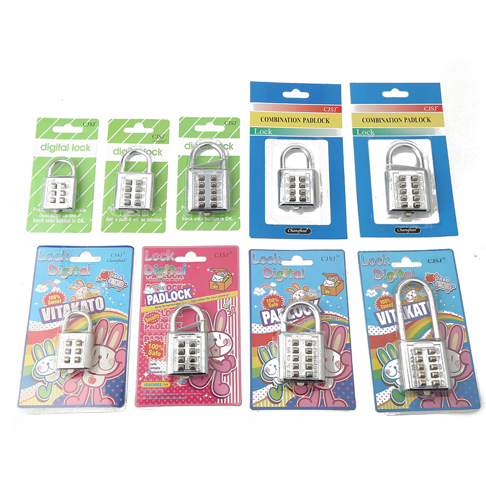 Production and Wholesale Ten Button Alloy Padlock Keyboard Lock Luggage Lock Blind Lock Card Suction Card CH-602