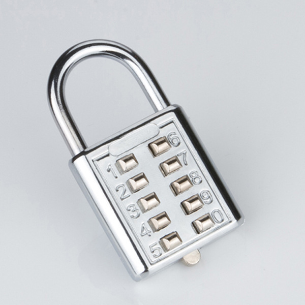 Production and Wholesale Ten Button Alloy Padlock Keyboard Lock Luggage Lock Blind Lock Card Suction Card CH-602