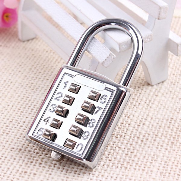 Production and Wholesale Ten Button Alloy Padlock Keyboard Lock Luggage Lock Blind Lock Card Suction Card CH-602