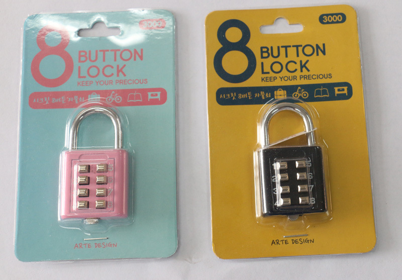 Production and Wholesale Ten Button Alloy Padlock Keyboard Lock Luggage Lock Blind Lock Card Suction Card CH-602