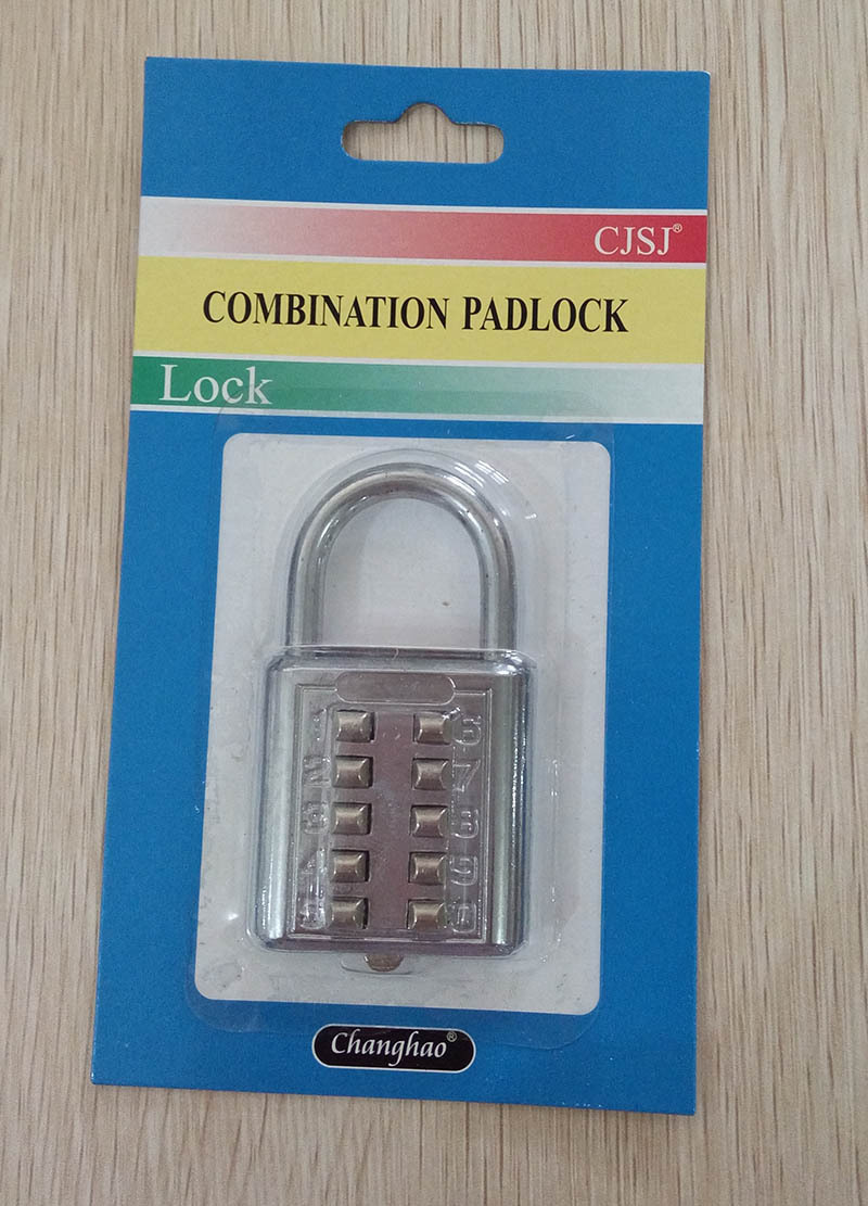 Production and Wholesale Ten Button Alloy Padlock Keyboard Lock Luggage Lock Blind Lock Card Suction Card CH-602