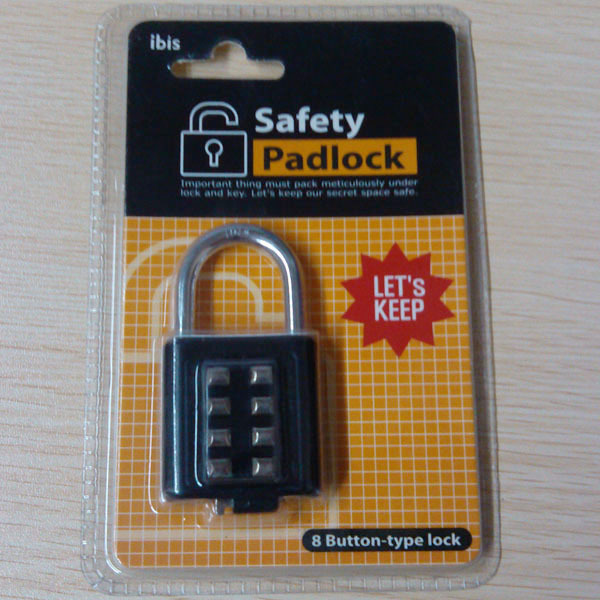 Production and Wholesale Ten Button Alloy Padlock Keyboard Lock Luggage Lock Blind Lock Card Suction Card CH-602
