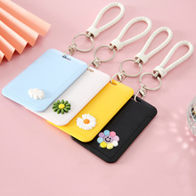Korean Retro Bus Card Cover Access Control Credit Card Cover Fashion Name Tag Certificate Holder Badge Key Chain Card Holder