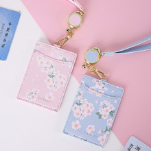 Korean Retro Bus Card Cover Access Control Credit Card Cover Fashion Name Tag Certificate Holder Badge Key Chain Card Holder