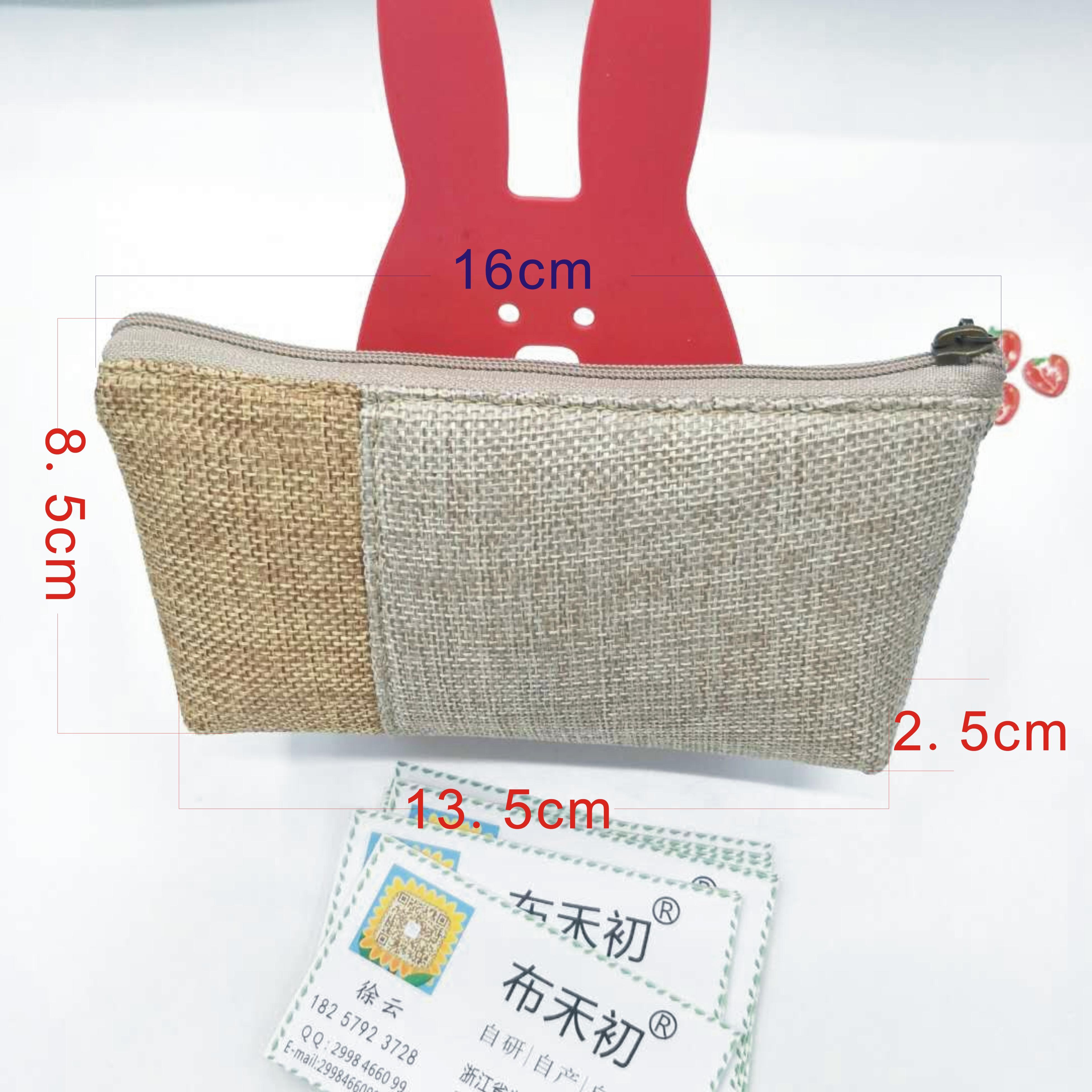 Buhechu New Plain Linen Color Matching Waterproof Coin Purse Card Holder Key Case Buggy Bag Factory Direct Sales Customizable